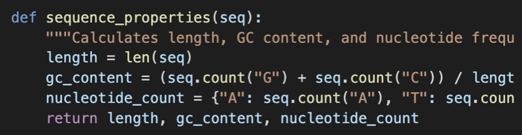 Step 2: Computing Basic Sequence Properties