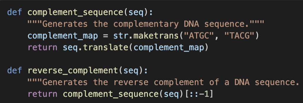 Step 4: Finding Complementary and Reverse Complement Sequences